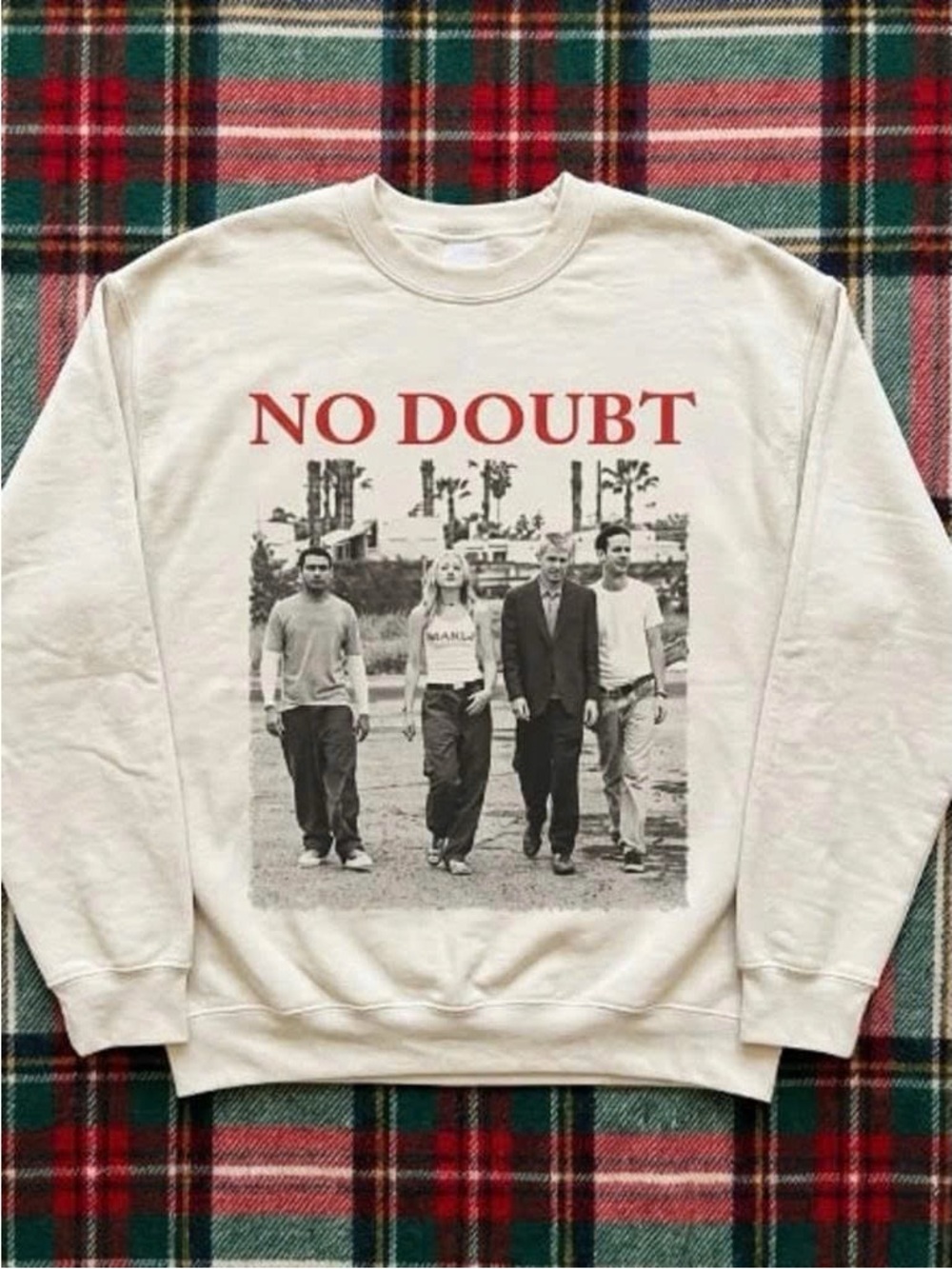 Vintage No Doubt Graphic Crewneck Sweatshirt - Cream